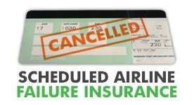 holiday insurance scheduled airline failure.